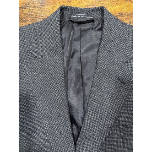 Bert Pulitzer Mens Dark Gray Twist Blazer Sport Jacket Coat Tweed Wool Blend 38 - Picture 8 of 8